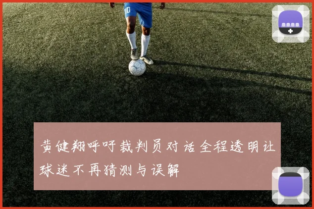 黄健翔呼吁裁判员对话全程透明让球迷不再猜测与误解
